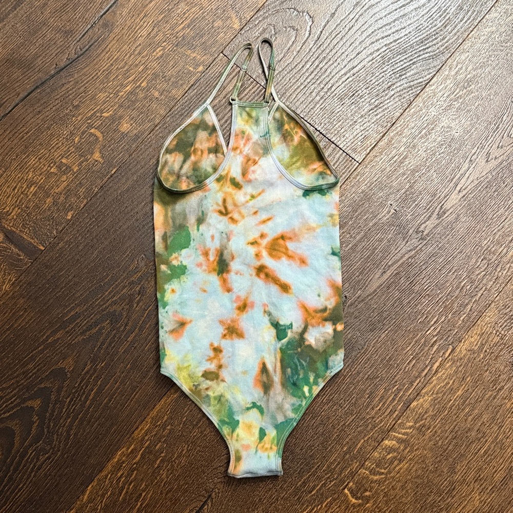 62. Free People Hand Tie Dyed Move Along Bodysuit Seamless One-Piece in XS/S - Picture 8 of 8